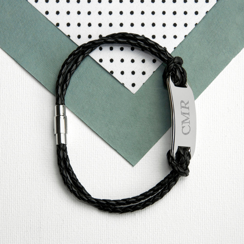 Personalised Men’s Statement Leather Bracelets: 6 - Bracelets By Gift Moments