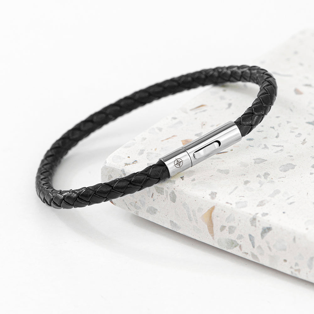 Personalised Men’s Travel Compass Capsule Leather Bracelets - Shop Bracelets At Gift Moments - 1