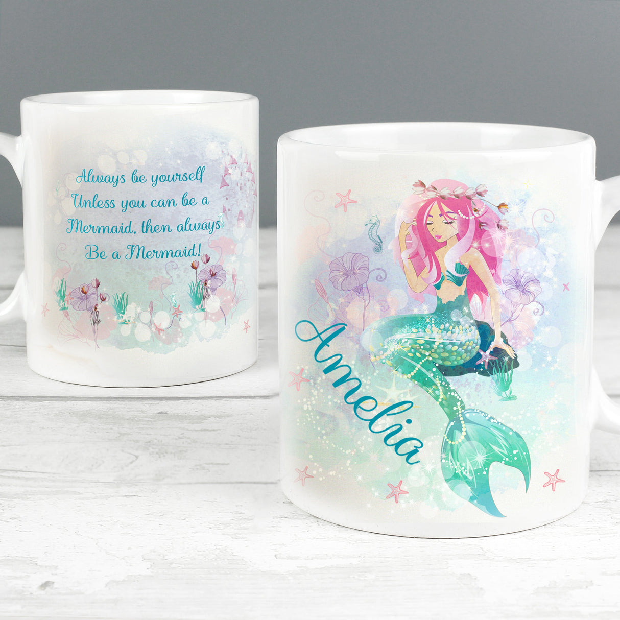 Personalised Mermaid Mug: 3 - Mugs By Gift Moments