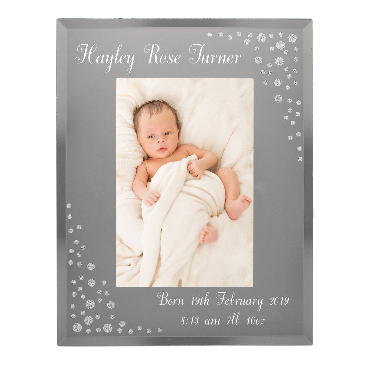 Personalised Any Message 6x4 Diamante Glass Photo Frame: 5 - Photo Frames By Gift Moments