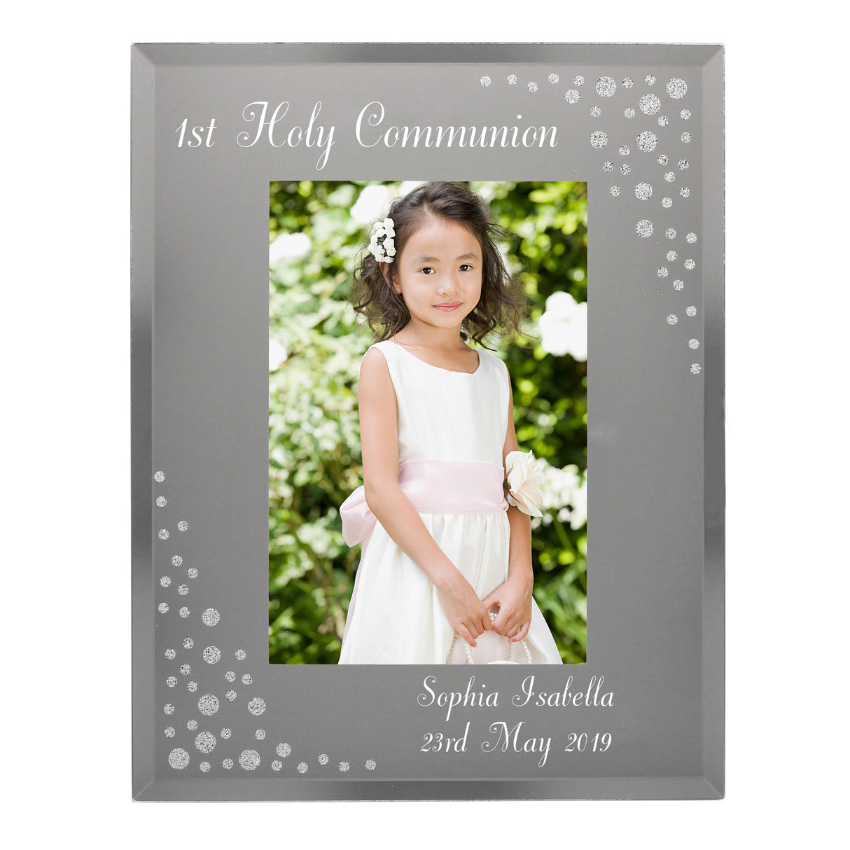 Personalised Any Message 6x4 Diamante Glass Photo Frame: 7 - Photo Frames By Gift Moments