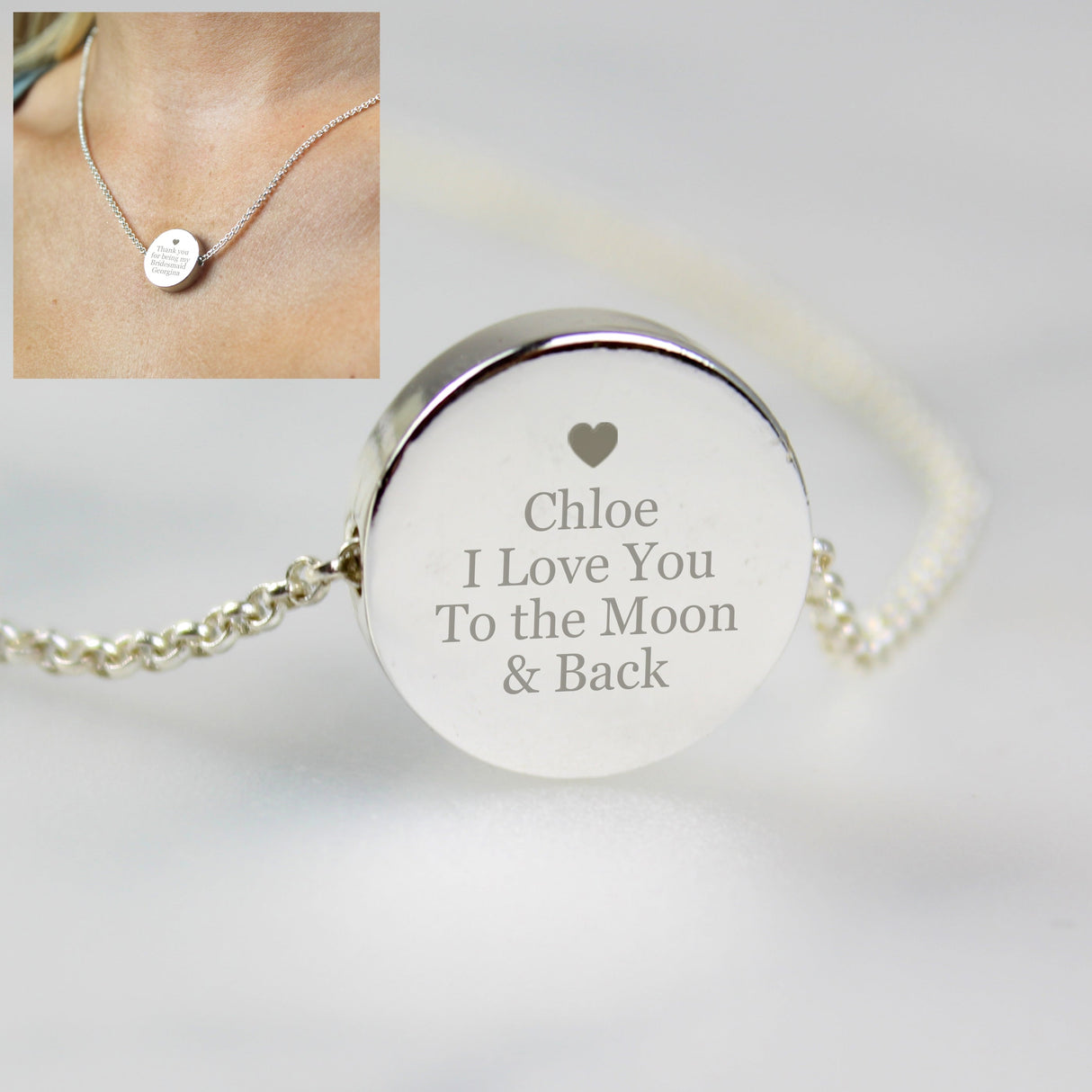 Personalised Any Message Disc Necklace - Shop Necklaces At Gift Moments - 6