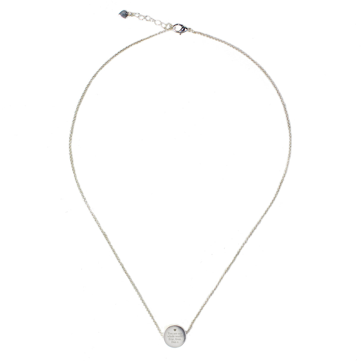 Personalised Any Message Disc Necklace - Shop Necklaces At Gift Moments - 5