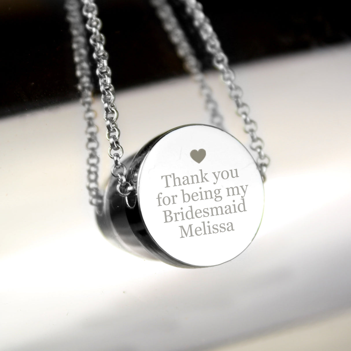 Personalised Any Message Disc Necklace - Shop Necklaces At Gift Moments - 3