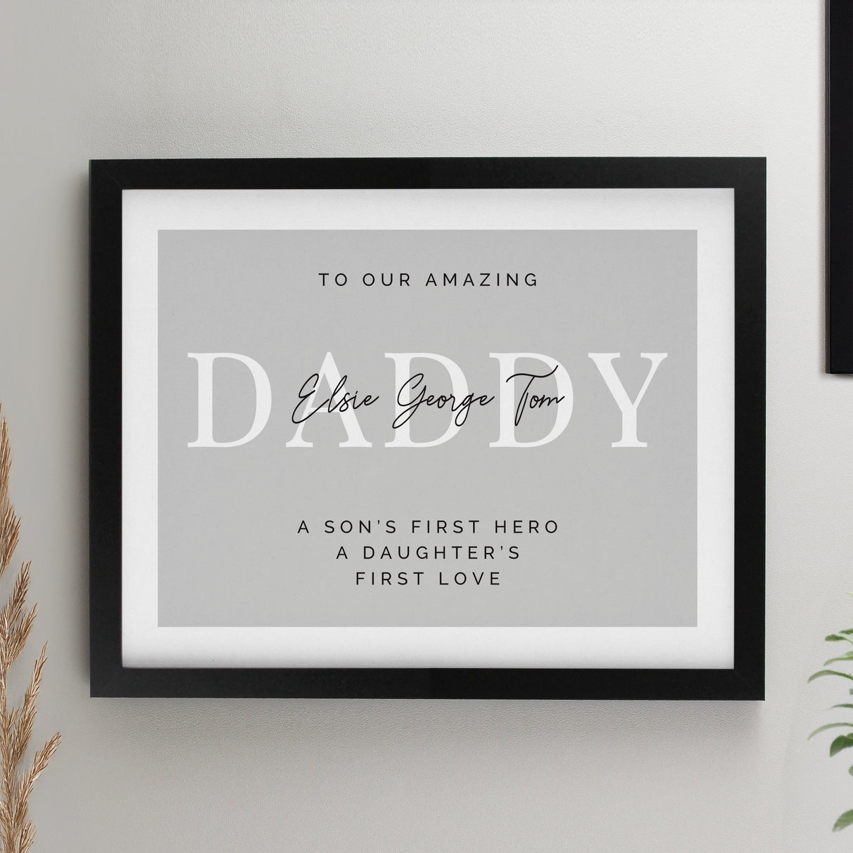 Personalised Message Framed Prints: 2 - Black - Framed Prints By Gift Moments