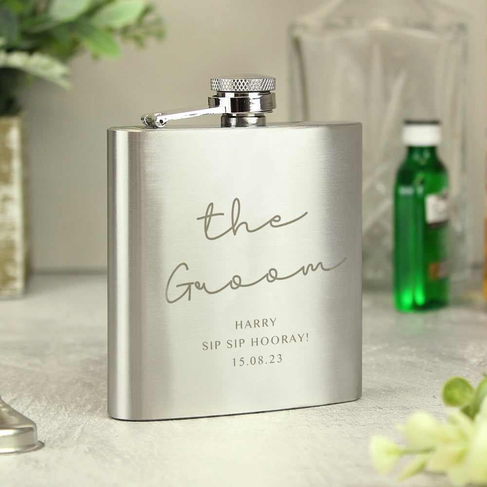 Personalised Any Message Hip Flask: 1 - Hip Flasks By Gift Moments