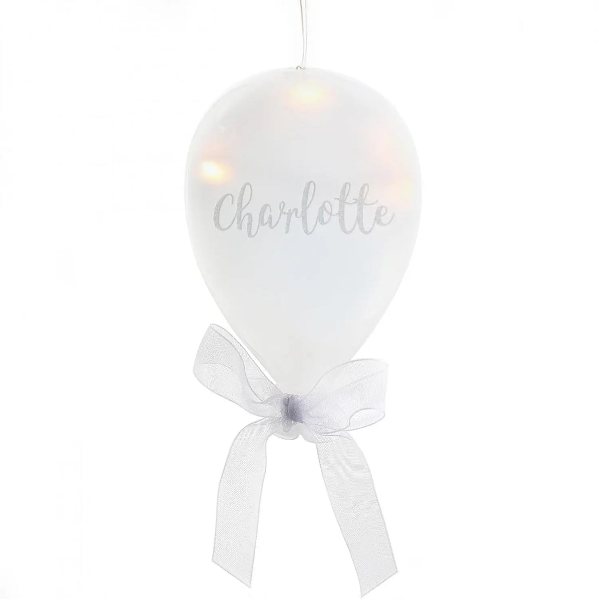 Personalised Message LED Hanging Glass Balloon: 4 - LED Lighting By Gift Moments
