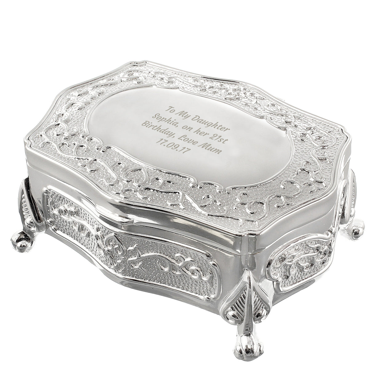 Personalised Any Message Small Antique Trinket Box - Shop Trinket Boxes At Gift Moments - 7