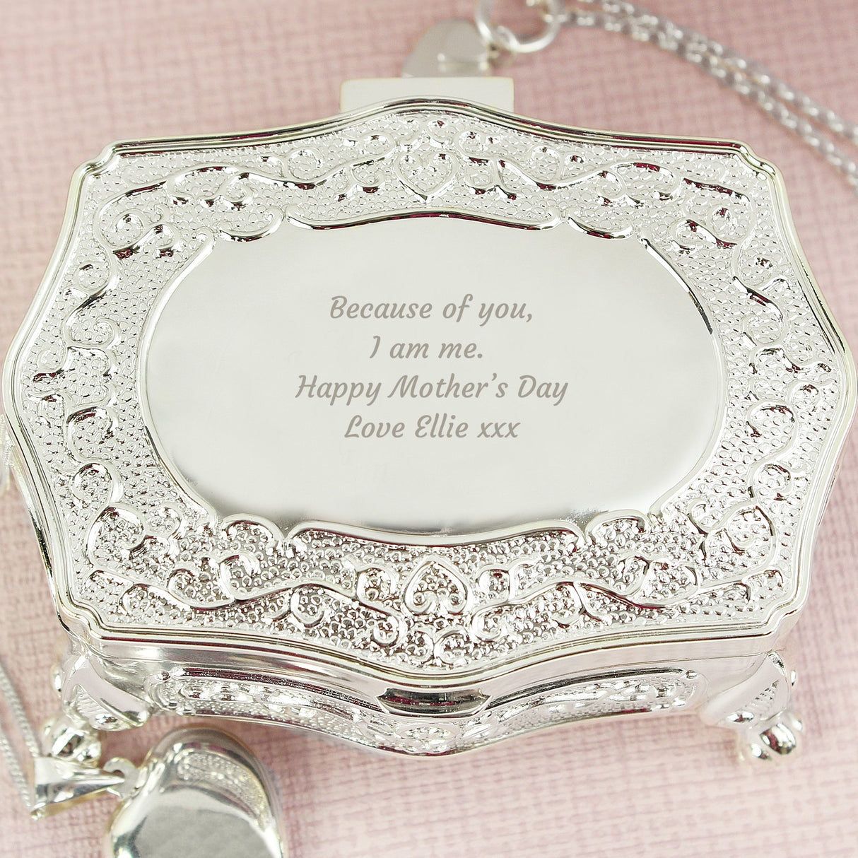 Personalised Any Message Small Antique Trinket Box - Shop Trinket Boxes At Gift Moments - 3