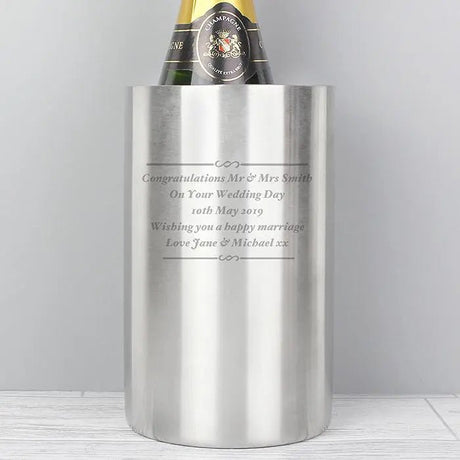 Personalised Any Message Wine Cooler: 2 - Barware By Gift Moments