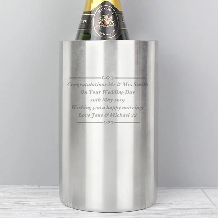 Personalised Any Message Wine Cooler: 2 - Barware By Gift Moments