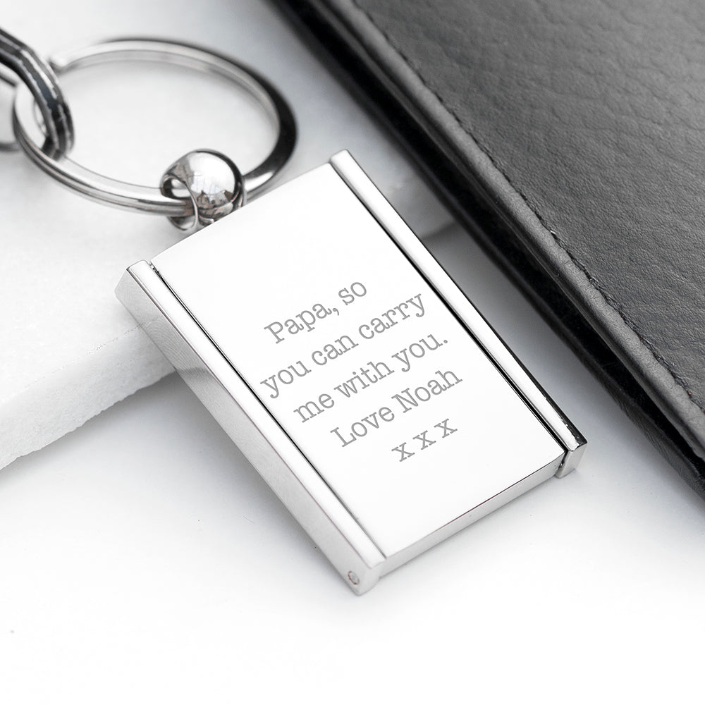 Personalised Mini Frame Keyring: 3 - Metal Keyrings By Gift Moments