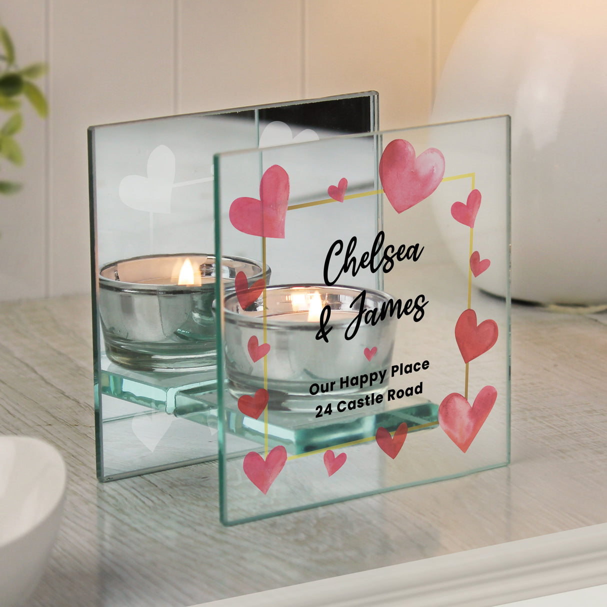 Personalised Mirrored Glass Tealight Holder - Shop Candle Holders At Gift Moments - 3