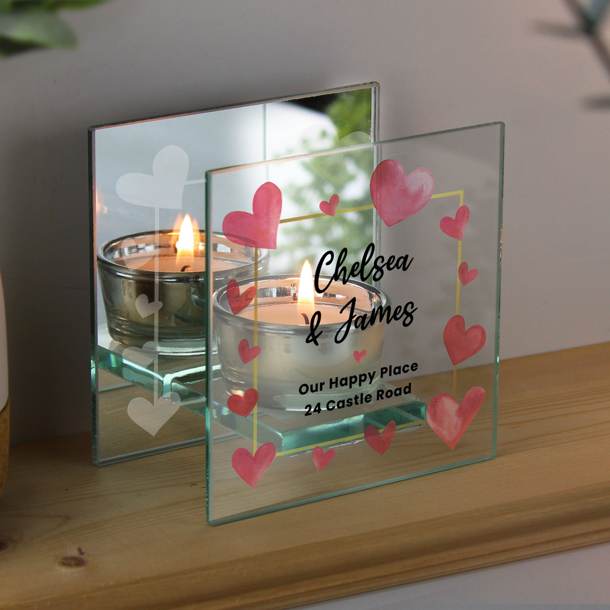 Personalised Mirrored Glass Tealight Holder - Shop Candle Holders At Gift Moments - 1