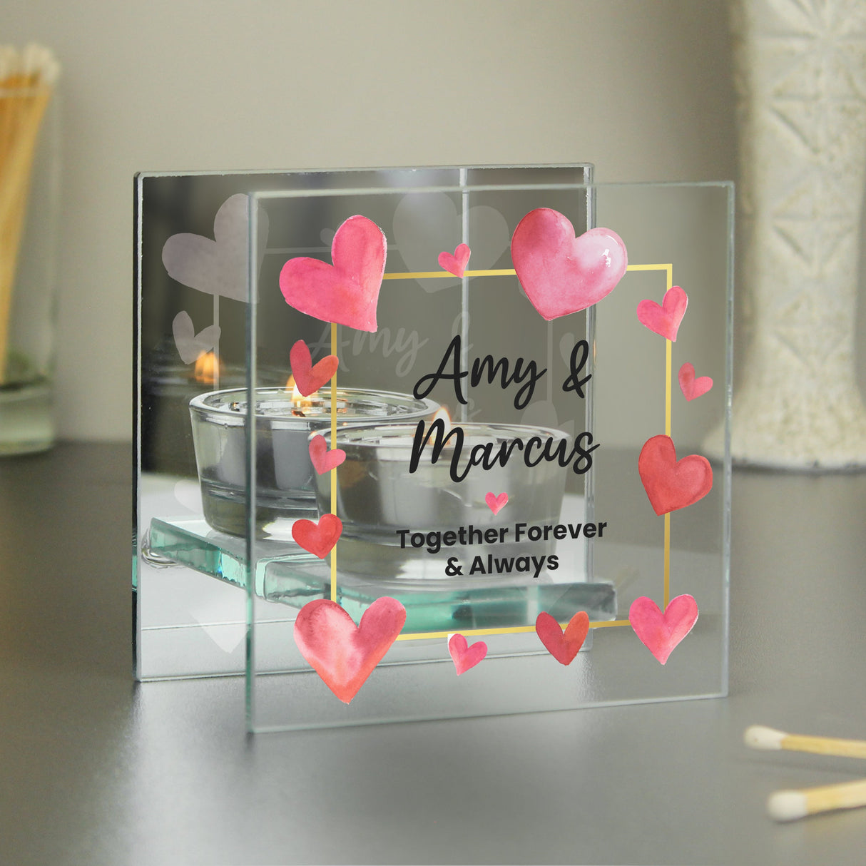 Personalised Mirrored Glass Tealight Holder - Shop Candle Holders At Gift Moments - 4