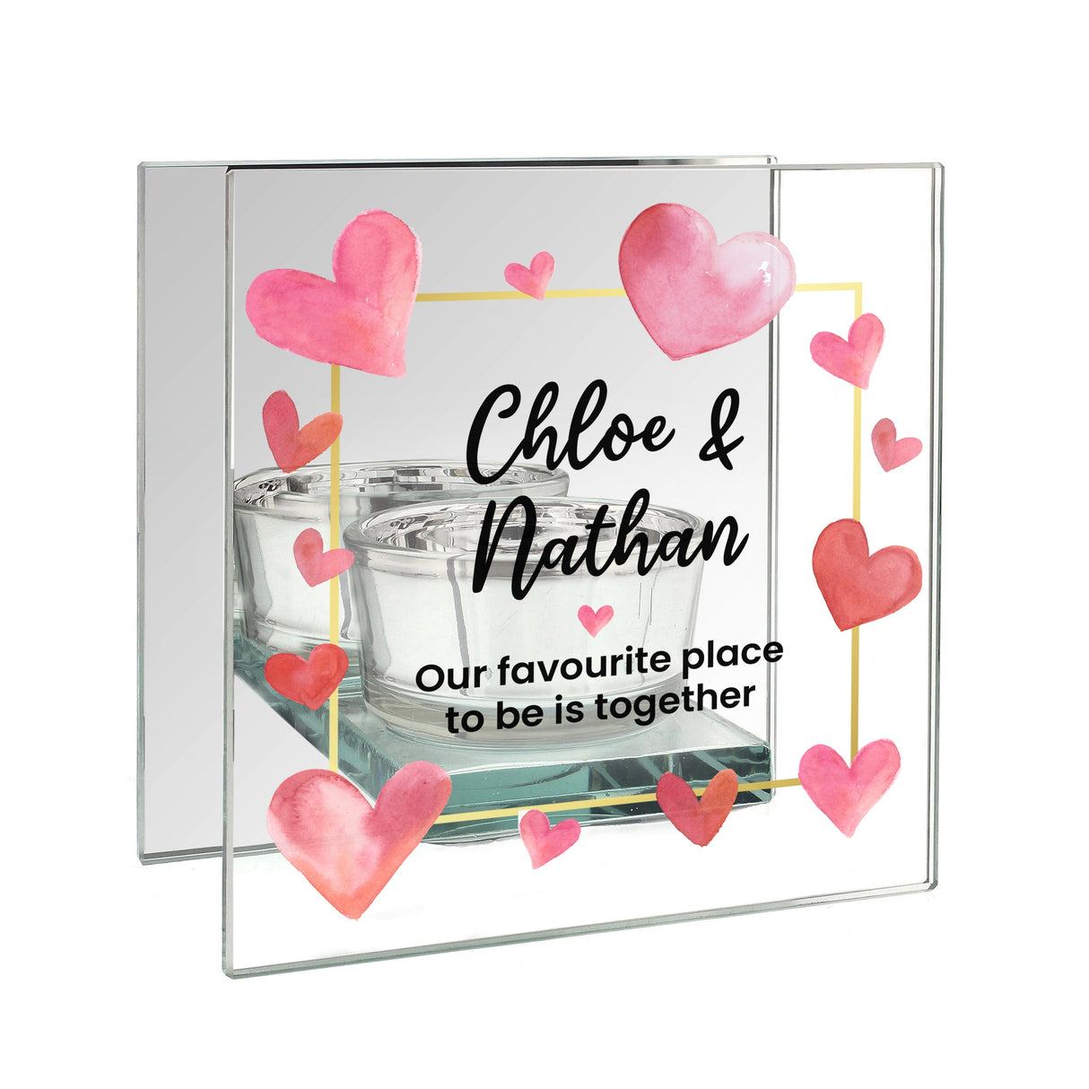 Personalised Mirrored Glass Tealight Holder - Shop Candle Holders At Gift Moments - 5