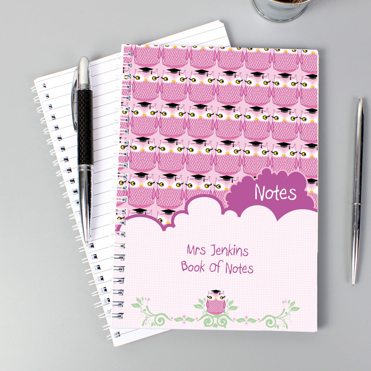 Personalised Miss Owl Teacher A5 Notebook - Shop Notebooks At Gift Moments - 1