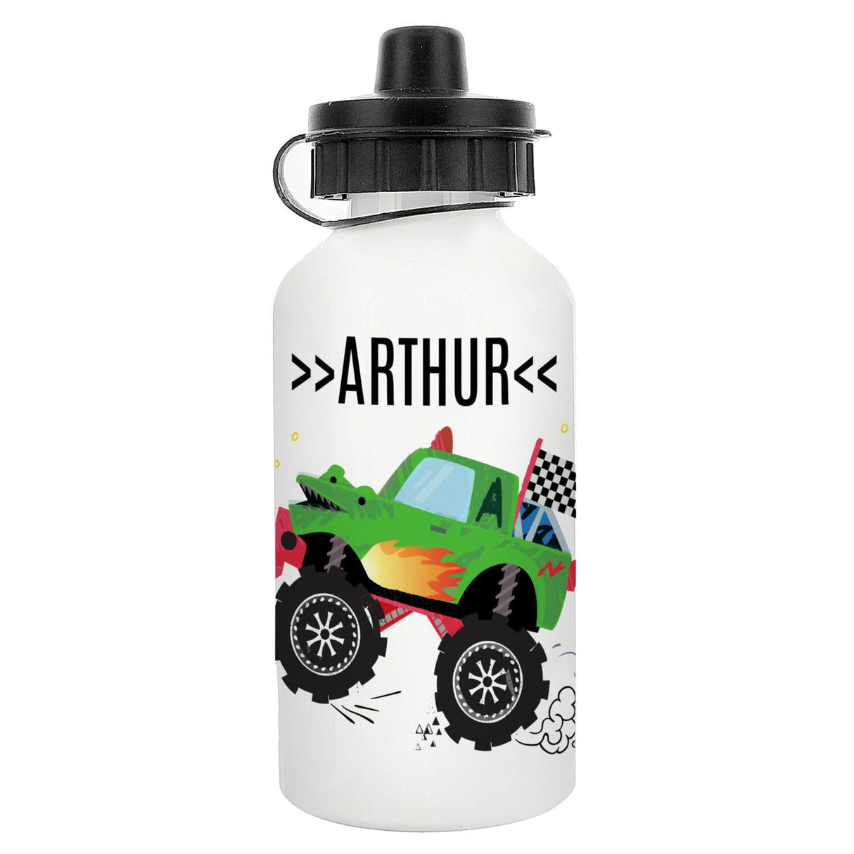 Personalised Monster Truck Drinks Bottle: 3 - Kids Bottles By Gift Moments