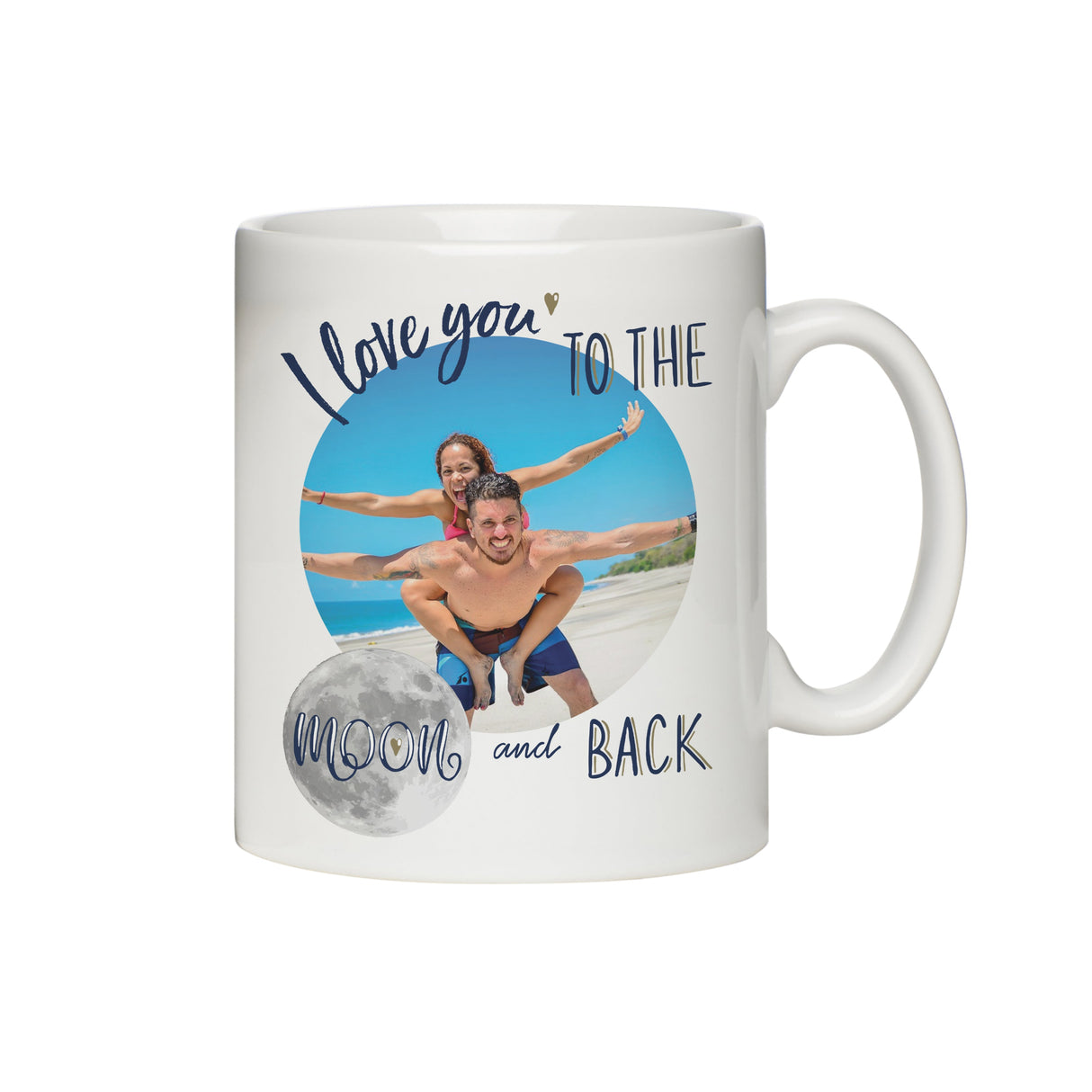 Personalised Moon & Back Photo Upload Mug: 2 - Mugs By Gift Moments