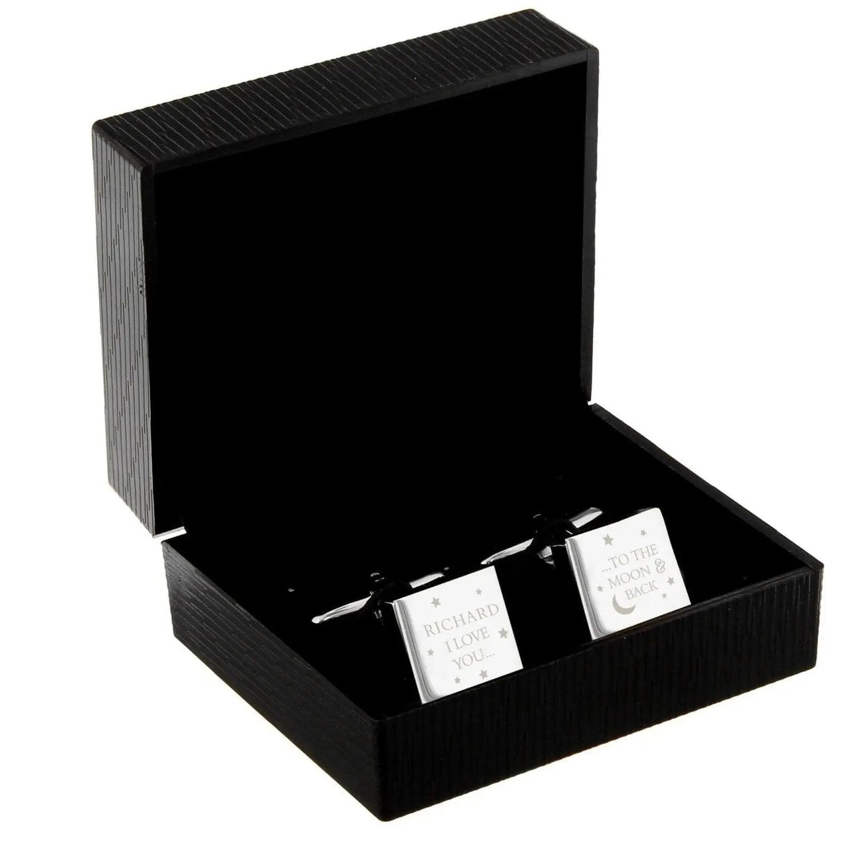 Personalised To the Moon and Back Square Cufflinks: 2 - Cufflinks & Tie Slides By Gift Moments