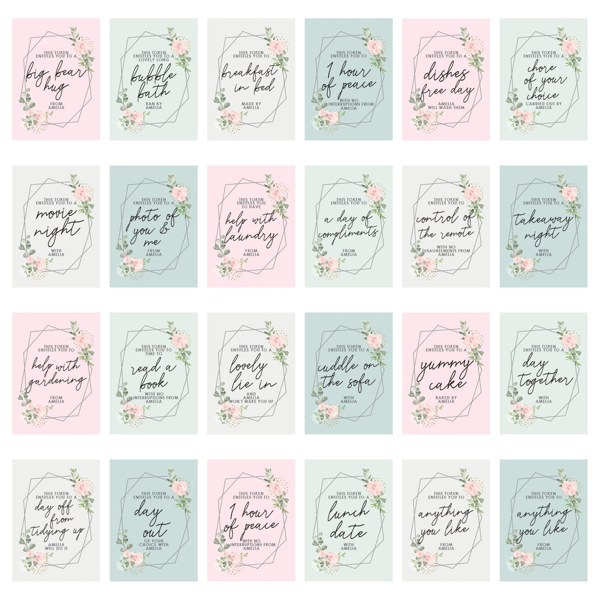 Personalised Mothers Day Voucher Cards - Shop Keepsakes At Gift Moments - 5