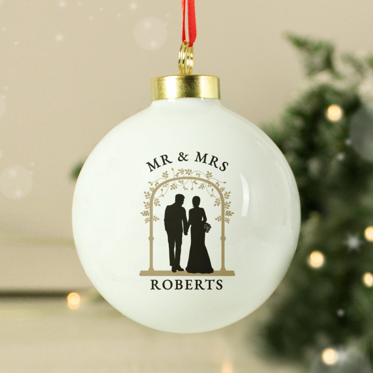 Personalised Mr & Mrs Bauble: 4 - Christmas Baubles By Gift Moments