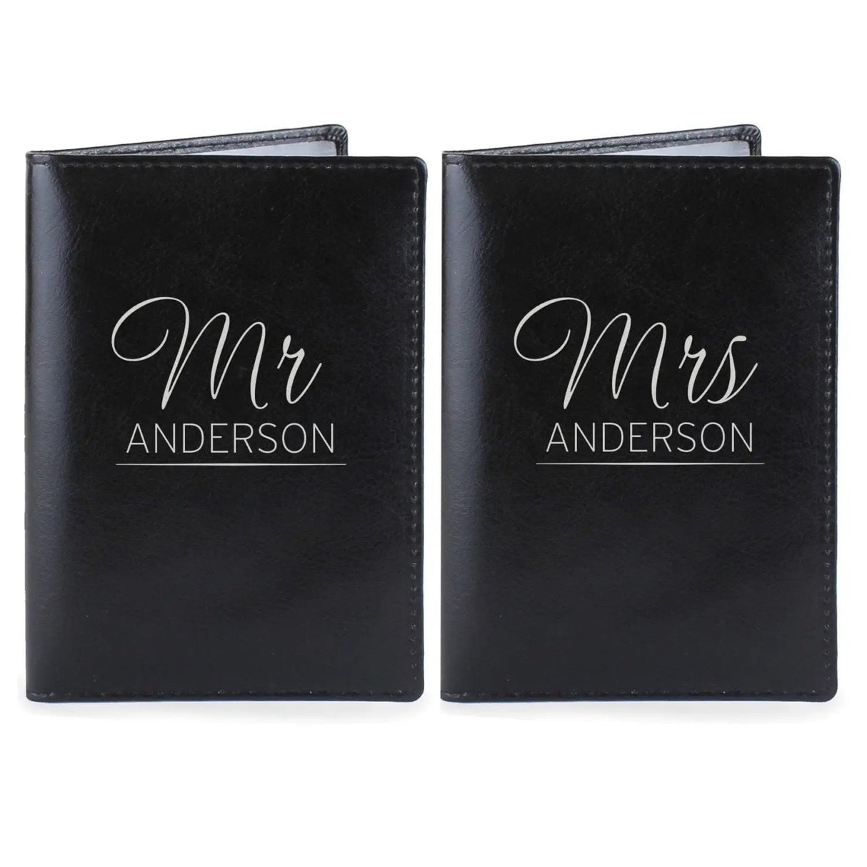 Personalised Mr & Mrs Black Passport Holders - Shop Passport Holders At Gift Moments - 5
