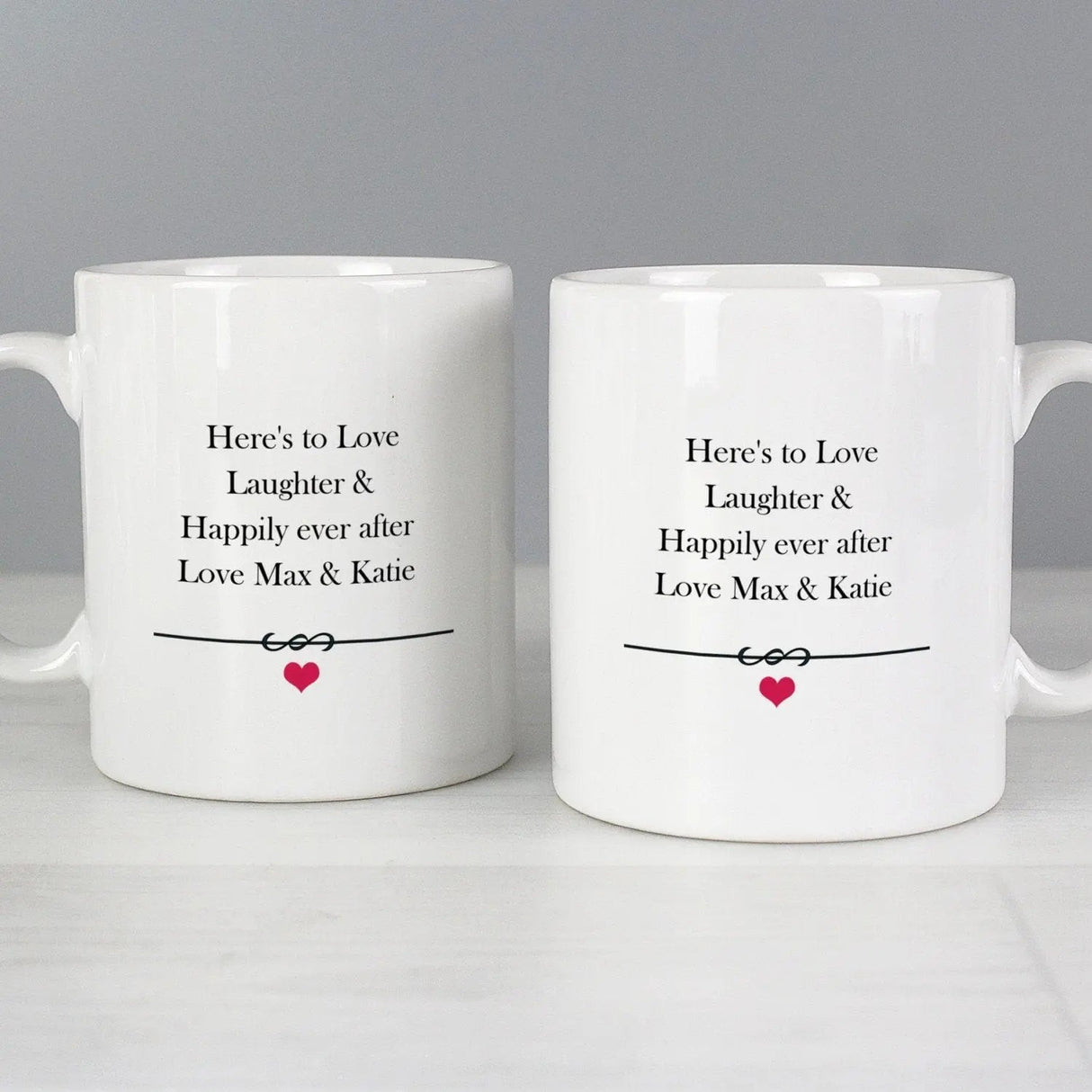 Personalised Mr & Mrs Mug Set: 2 - Mugs By Gift Moments