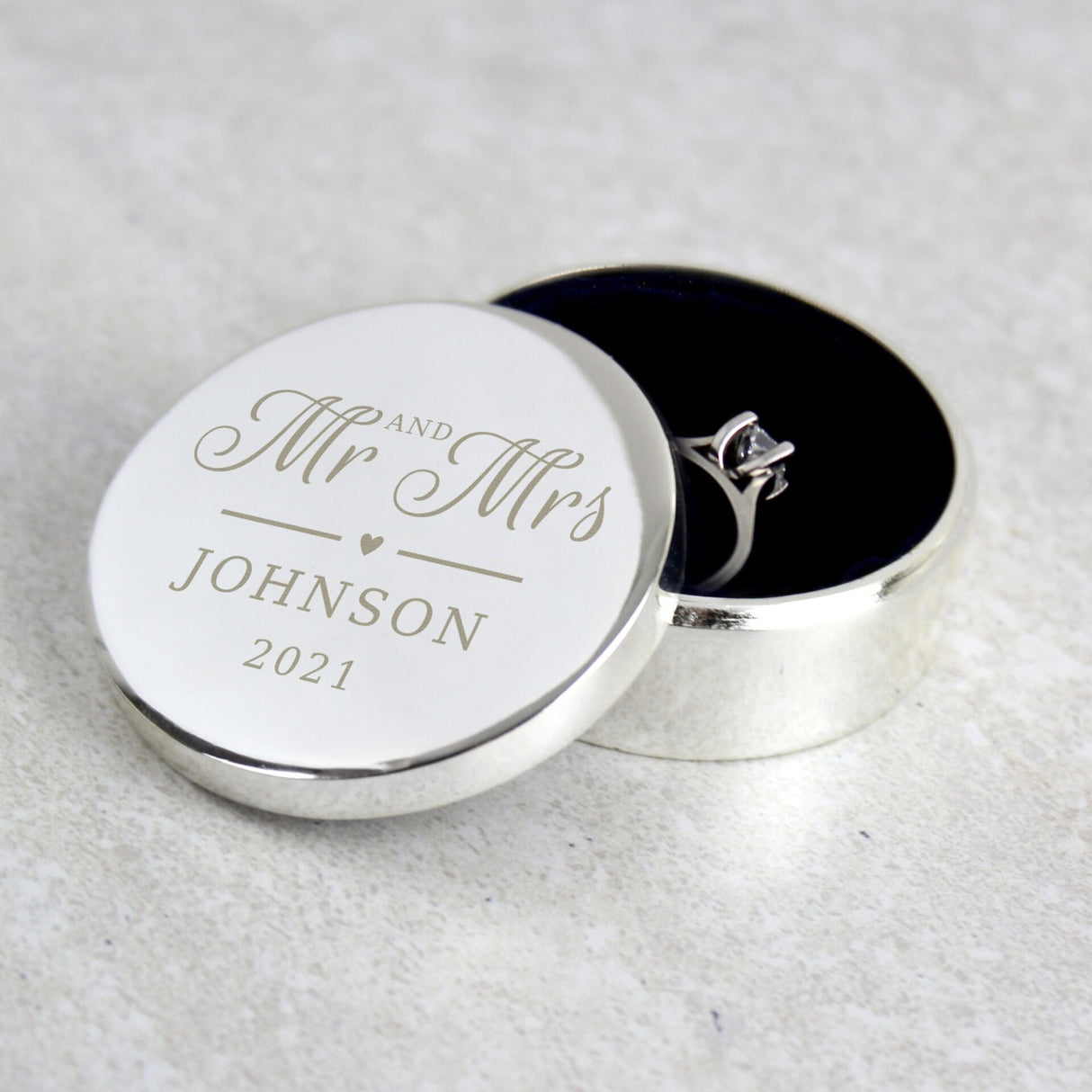Personalised Mr & Mrs Ring Box - Shop Trinket Boxes At Gift Moments - 1
