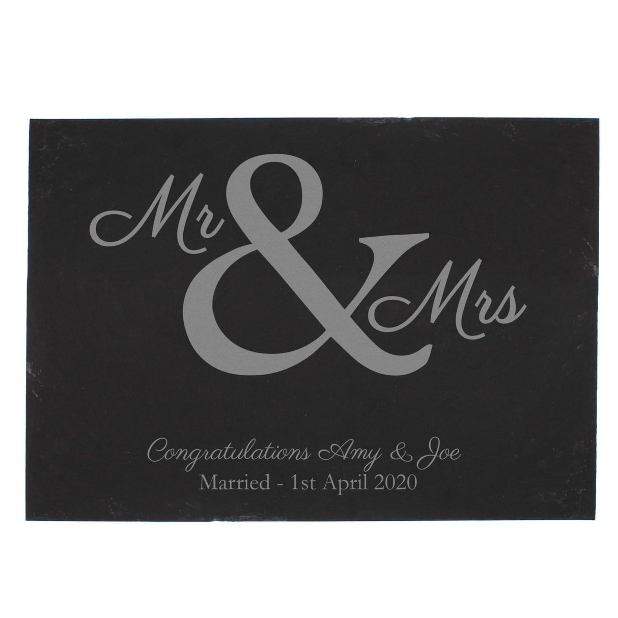 Personalised Mr & Mrs Slate Placemat: 3 - Placemats By Gift Moments