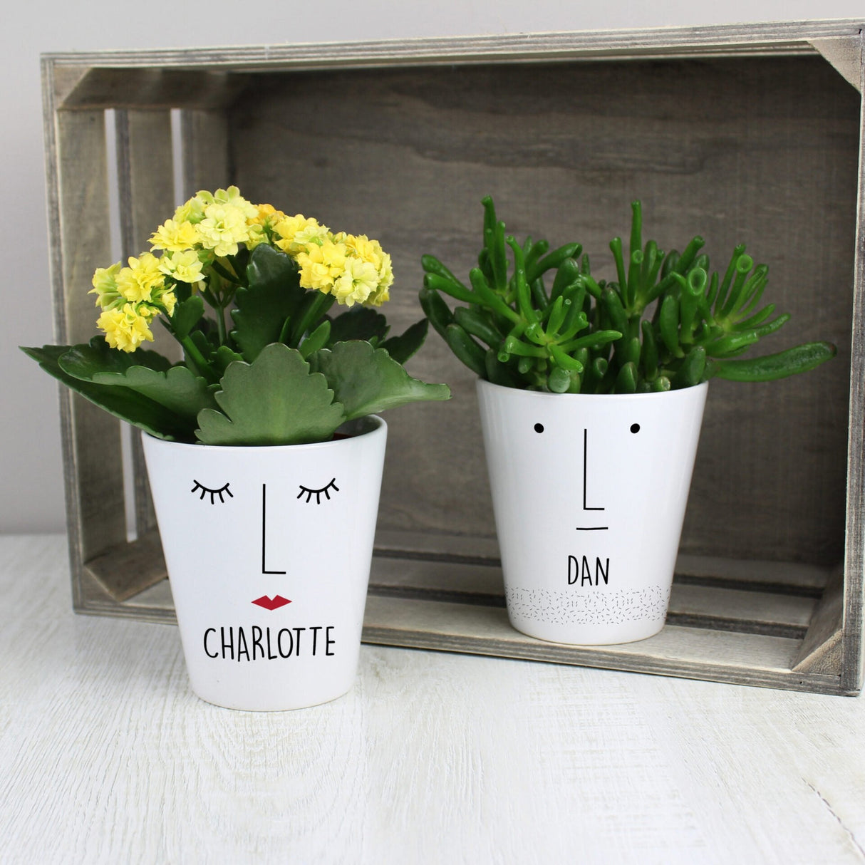 Personalised ’Mrs Face’ Plant Pot - Shop Pots & Planters At Gift Moments - 3