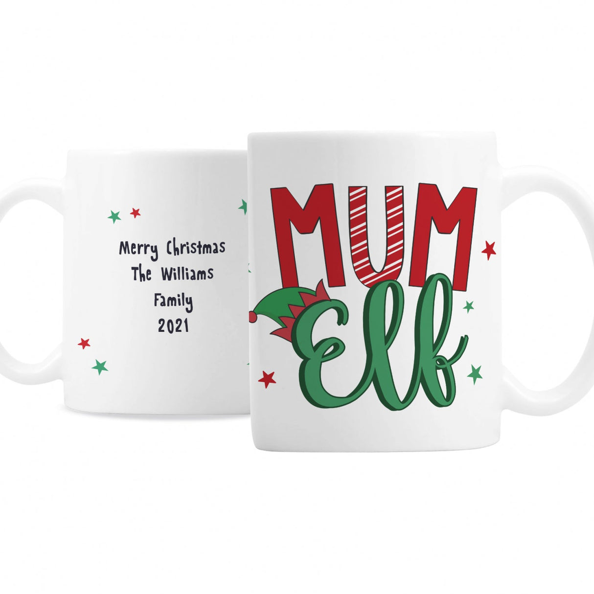 Personalised Mum Elf Mug: 3 - Mugs By Gift Moments