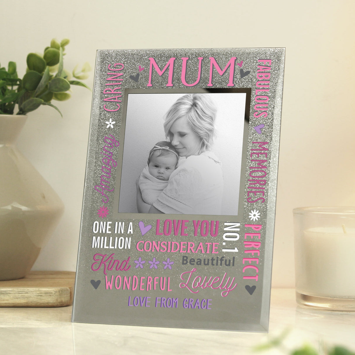 Personalised Mum Glitter Frame: 1 - Photo Frames By Gift Moments