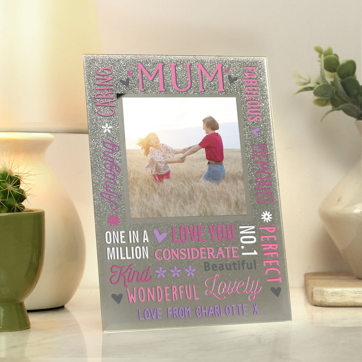 Personalised Mum Glitter Frame: 2 - Photo Frames By Gift Moments