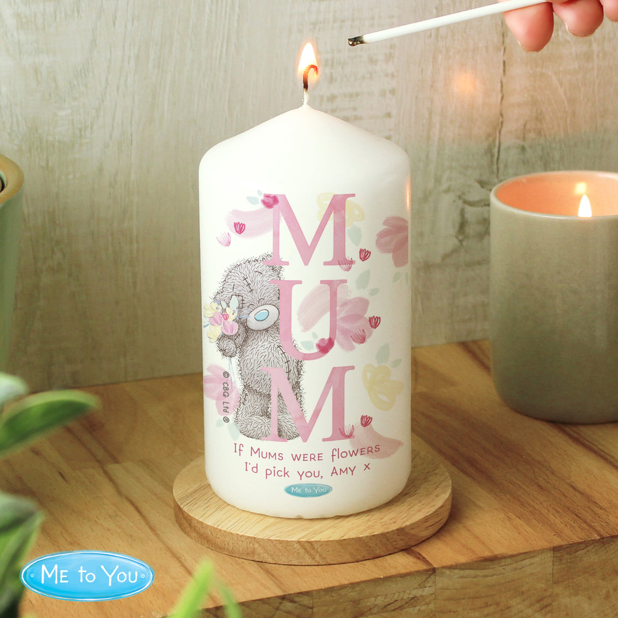 Personalised Me to You MUM Pillar Candle - Shop Candles At Gift Moments - 2