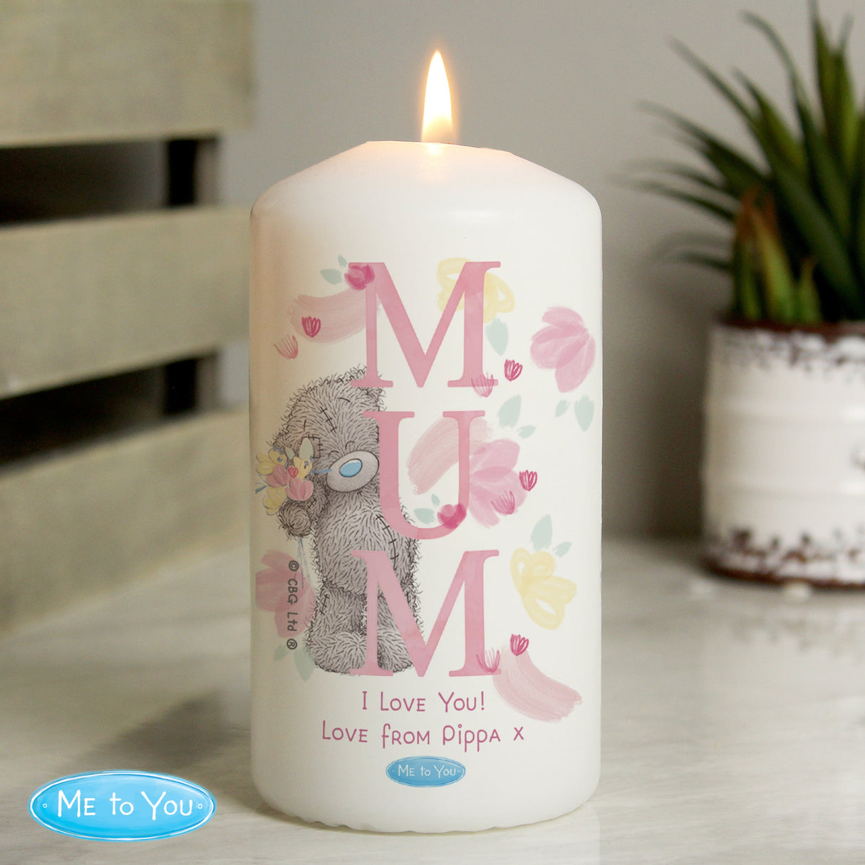 Personalised Me to You MUM Pillar Candle - Shop Candles At Gift Moments - 3