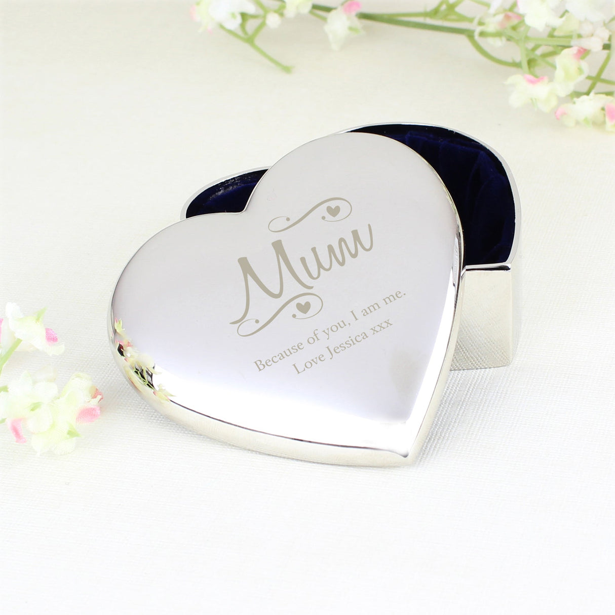 Personalised Mum Swirls & Hearts Trinket Box - Shop Trinket Boxes At Gift Moments - 4