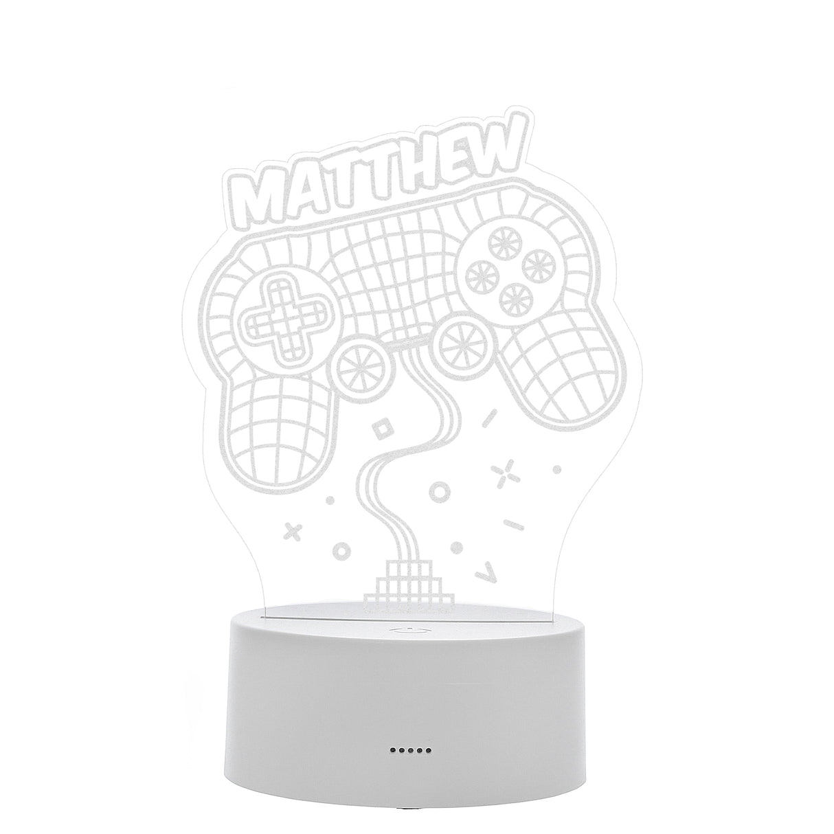 Personalised Name Gaming LED Colour Changing Night Light: 5 - LED Lighting By Gift Moments