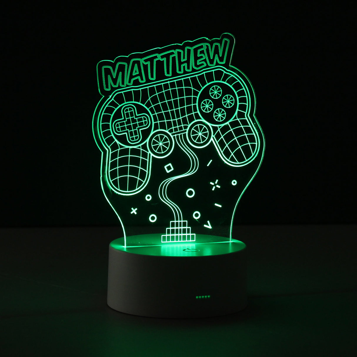 Personalised Name Gaming LED Colour Changing Night Light: 7 - LED Lighting By Gift Moments