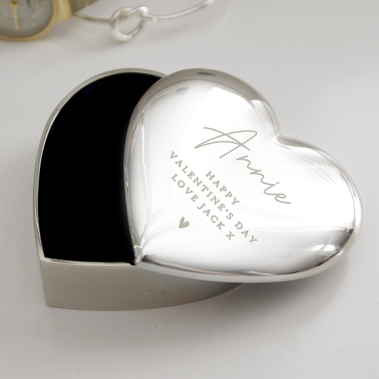 Personalised Name and Message Heart Trinket Box: 1 - Trinket Boxes By Gift Moments