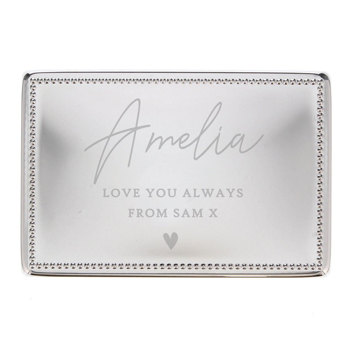 Personalised Name and Message Rectangular Jewellery Box: 5 - Jewellery Boxes By Gift Moments