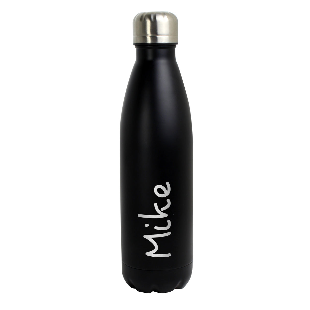 Personalised Name Only Black Metal Insulated Drinks Bottle: 4 - Water Bottles By Gift Moments