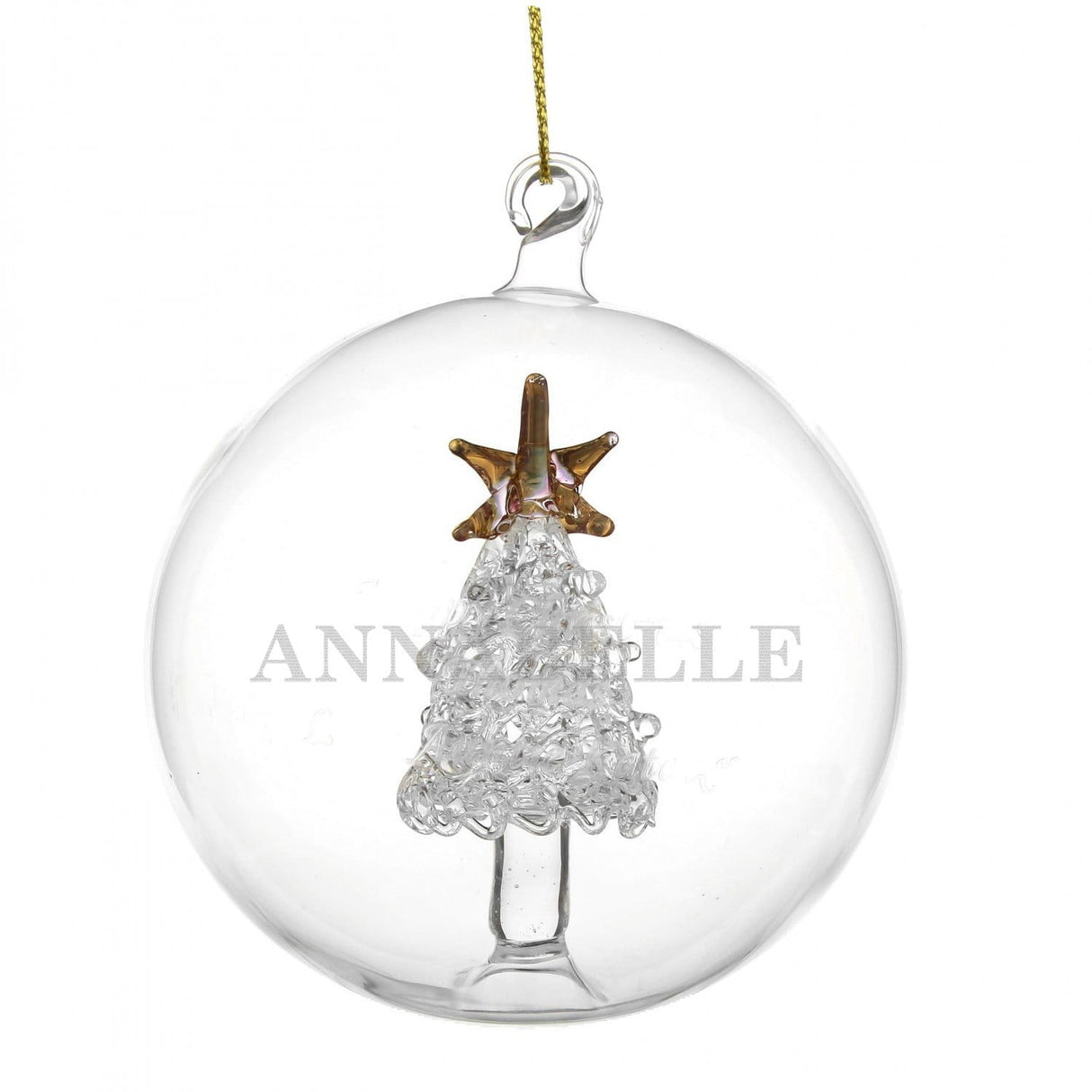 Personalised Name Only Christmas Tree Glass Baubles: 6 - Christmas Baubles By Gift Moments