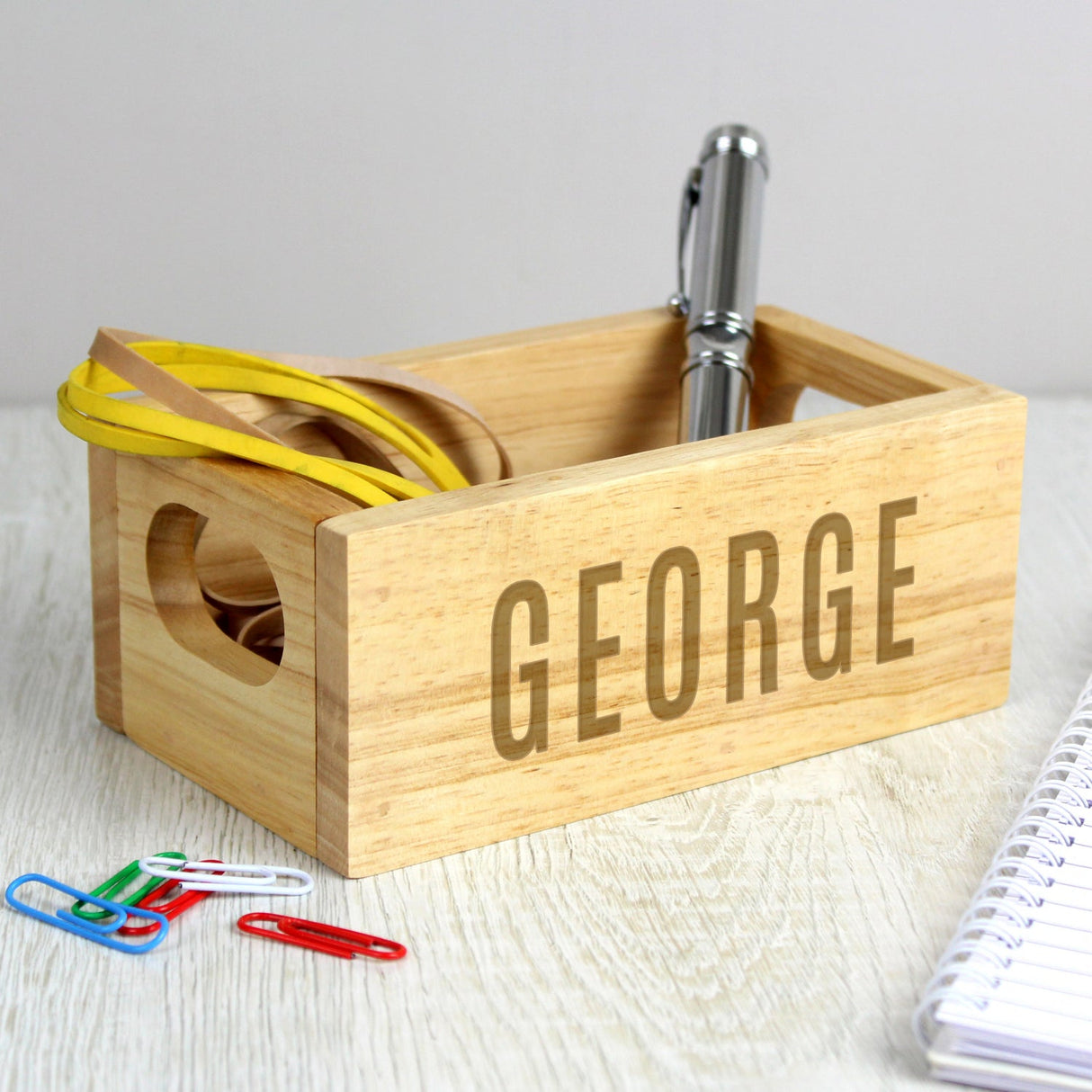 Personalised Name Only Mini Wooden Crate - Shop Storage At Gift Moments - 1