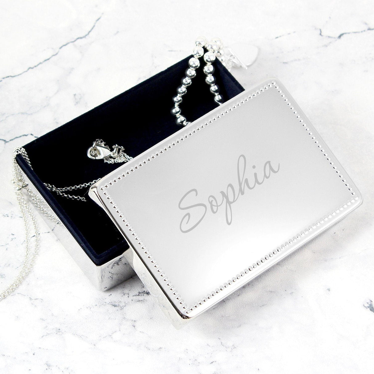 Personalised Name Rectangular Jewellery Box: 2 - Jewellery Boxes By Gift Moments
