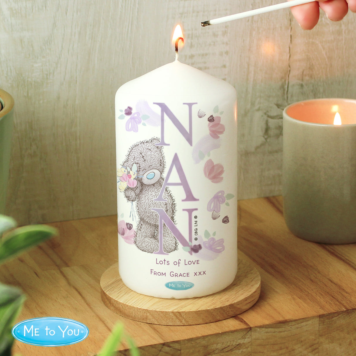 Personalised Me to You NAN Pillar Candle - Shop Candles At Gift Moments - 2