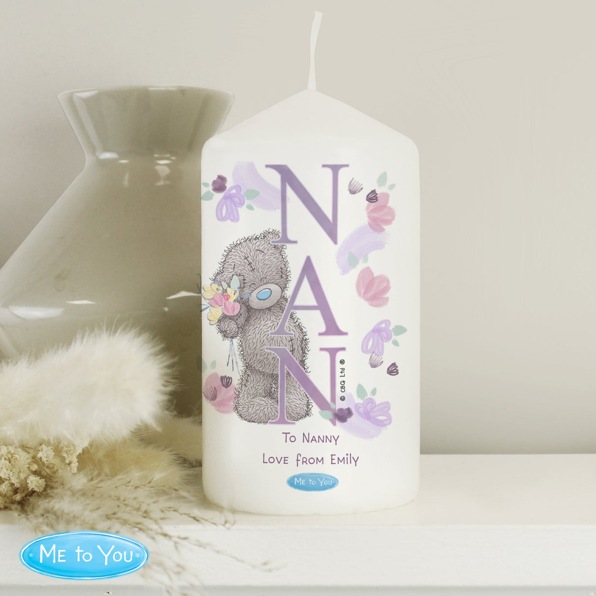 Personalised Me to You NAN Pillar Candle - Shop Candles At Gift Moments - 1