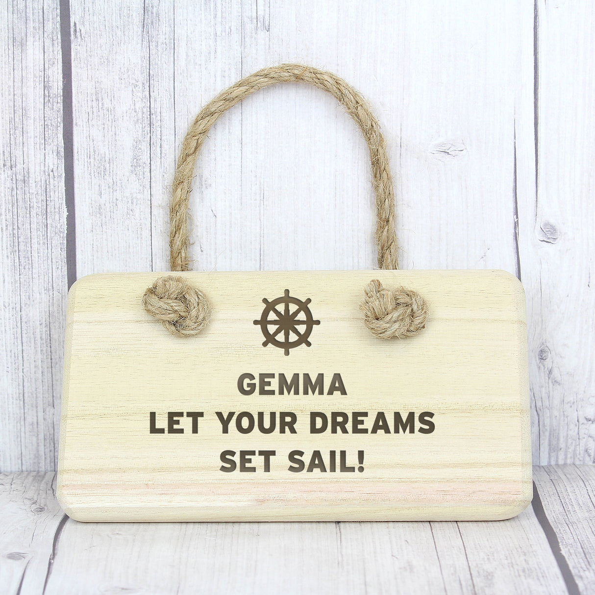 Personalised Nautical Wooden Sign: 6 - Signs & Plaques By Gift Moments