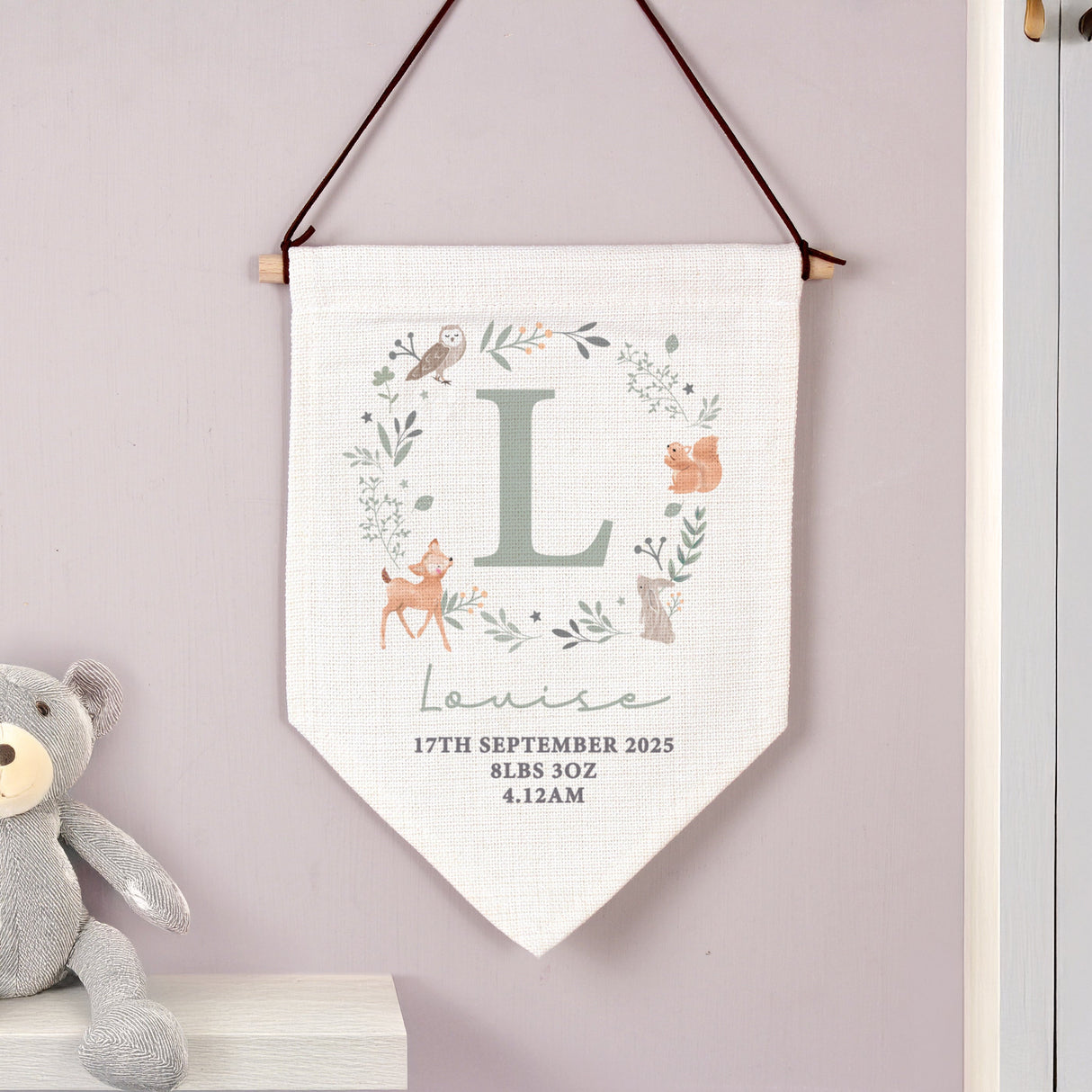 Personalised New Baby Wall Art Banner - Shop Wall Art At Gift Moments - 1