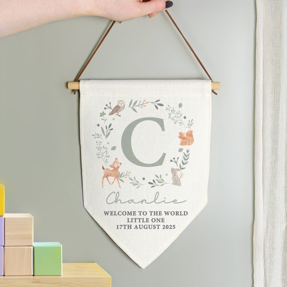 Personalised New Baby Wall Art Banner - Shop Wall Art At Gift Moments - 4